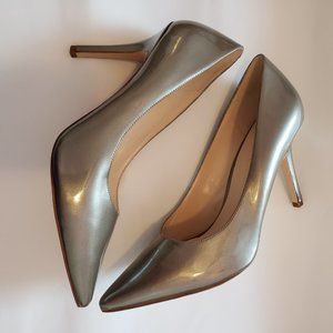 Nine West Jackpot Shiny Taupe Pump Heels 10M